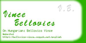 vince bellovics business card